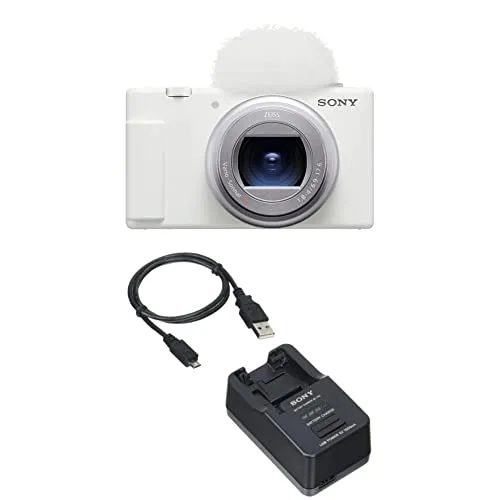 SONY(ソニー) 【ZV-1M2 と バッテリーチャージャー セット】 バッテリーを直接充電したい方に。ZV-1M2 ホワイト + BC-TRX