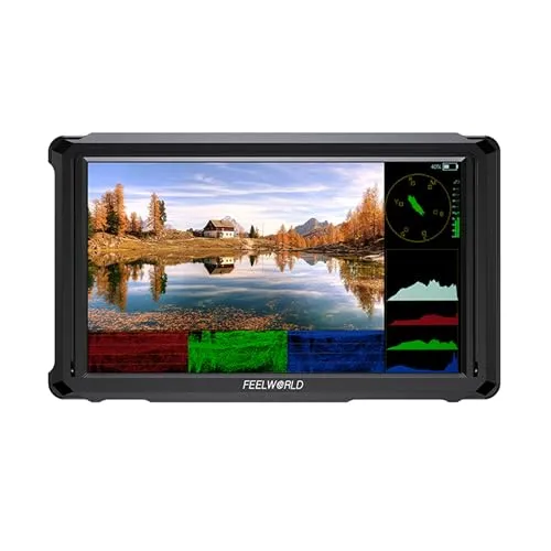 FEELWORLD FW568 PRO カメラ外部モニター 6インチ 3D LUT波形 1200Nit 4K HDMI 出力/入力 信号 一眼レフカメラ撮影確認用 FHD 1920 x 1080 IPS ビデオピークフォーカスアシスト カメラフィールドモニ