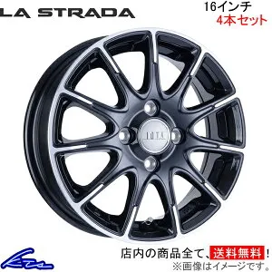 ライズ A200A A210A アルミホイール ラ・ストラーダ ティラード イオタ LOT660C42BP LA STRADA ラストラーダ TIRADO IOTA 16インチ 4穴 +42 インセット42 RAIZE 車用ホイール 1本 4本セット 1台分 一台分 1枚 4枚