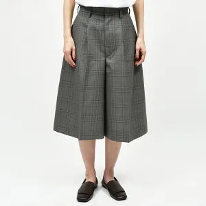 INSCRIRE（アンスクリア） PT185 ウールチェックハーフパンツ 23161006039