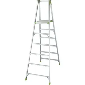 Hasegawa 長谷川工業 【代引不可】アルミ合金製上枠付専用脚立 天板高さ1.71m KS-18