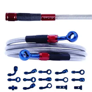 RVF750 メッシュ ブレーキホース クラッチホース リア クリアホース スモークホース メッシュブレーキホース RVF750(RC45) '94-'95 バーテックス