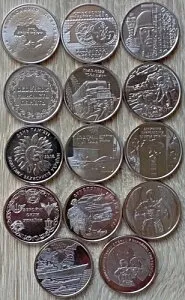 ウクライナ軍のコイン14枚セット 10 UAH 2018-2022年 NBU ウクライナ
