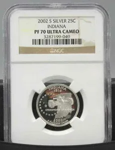 2002年 S インディアナ シルバー NGC PF 70 UCAM