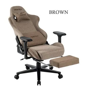 【P5倍】【クーポン】ゲーミングチェア eスポーツ フットレスト付き おしゃれ 北欧 韓国系 VESTEX S1FT ファブリック 単色 ブラウン ブルー グレー ブラック ポケットコイル リクライニング ロ