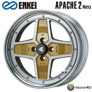 【最大P25倍】 17インチ ENKEI NeoClassic APACHE2 Neo 17x9.0J 4/100 +28 Machining Gold《Hi-disk》 エンケイ ネオクラシック アパッチ2 ネオ マシニングゴールド新品アルミホイール1本価格 [4本購入で送料無料]