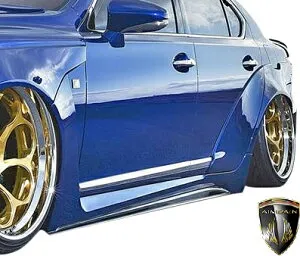 【M's】レクサス 40系 後期 LS460 LS600h F-SPORT (2012.10-2017.10) AIMGAIN 純VIP GT Type-2 サイドステップ 左右 エイムゲイン エアロ レクサスエアロ LSエアロ エアロパーツ サイドスポイラー LEXUS LS Fスポー