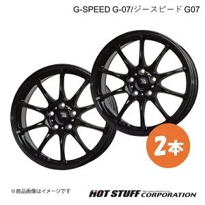 G-SPEED G-07 ストリーム RN6/RN7/RN8/RN9 ホイール 2本【15×6.0J 5-114.3 INSET53 メタリックブラック】HOT STUFF
