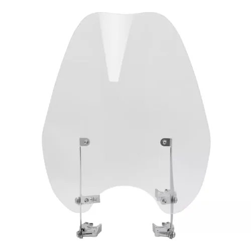 オートバイフロントガラス 49 ミリメートルクランプストリートボブワイド 2006 2007 2008 2009 2010 2011 2012 2013 2014 2015 2016 2017 と互換性あり(With Chrome Clamps)