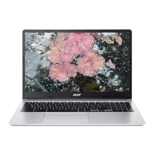 acer Chromebook 315 15.6インチ FHD ディスプレイ ノートパソコン Intel Celeron N4500 4GB RAM 64GB eMMC ウェブカメラ Chrome OS ピュアシルバー 保護スリーブ付き 64GB SDカー