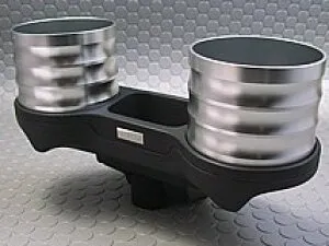 【M's】BMW E90 E91 E92 E93（M3）3シリーズ 右H ALCABO製 ドリンク＆ポケットホルダー（シルバーカップタイプ）新品
