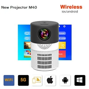 『マラソン●P10倍』プロジェクター モバイルプロジェクター M40 小型 iPhone android シアター ミラーリング SWITCH PS5 XBOX ミニ 家庭用 ホームプロジェクター 子ども 小学生 中学生 ホームシアター