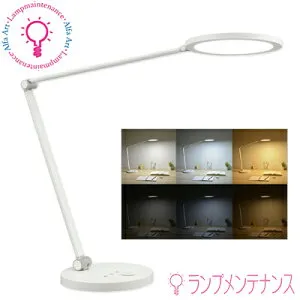 オーム電機 LEDデスクランプ 06-1850 15W 3段階調色 ダイヤル式無段階調光 自動OFFタイマー機能 JIS規格AA形準拠目にやさしく広範囲を明るく照らす (ODS-LDC6K-W)［061850］［ODSLDC6KW］【2025-04】