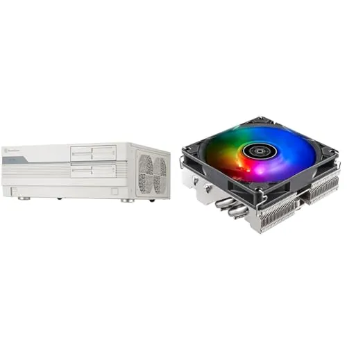 【セット買い】Silverstone SST-FLP01W PCケース 据え置き ATX レトロ仕上げ ホワイト＋SilverStone CPUクーラー SST-HYH90-ARGB 92mm PWM Intel LGA 1851 AMD ソケット AM4