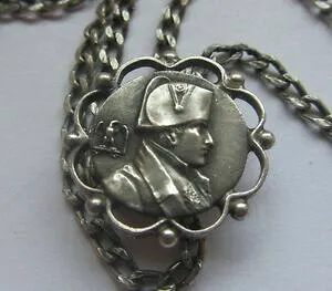 【送料無料】アクセサリー ネックレス コリアーシルバーナポレオンチェーンcollier chaine en argente et son pendentif napoleon chain