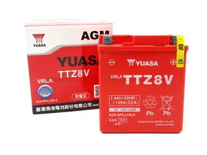 台湾ユアサ AGM バッテリー YUASA TTZ8V / MT-25 RG43J MT250 RG10J MT-03 SH15J MT320 RH07J YZF-R3 RH07J RH13J 互換 YTZ8V GTZ8V FTZ8V
