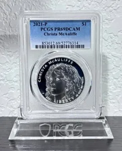2021-P 銀貨 クリスタ・マコーリフ プルーフ PCGS PR69DCAM PF69 2021 P $1