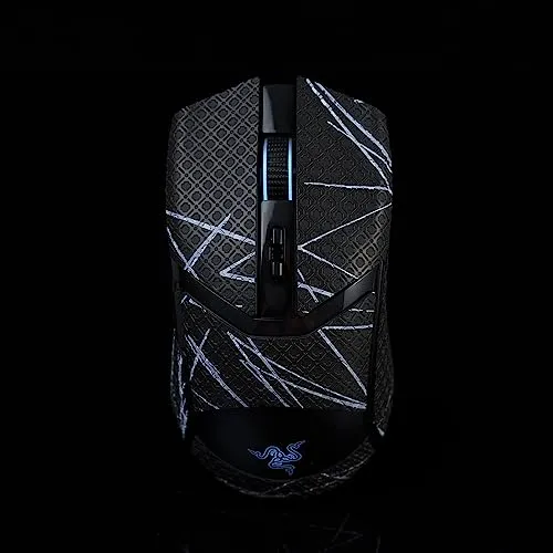 BTL マウスグリップテープステッカー Razer Cobra PRO用 滑り止め 吸着 プレカット 簡単 インスタンド フルカバー ブラック ホワイト