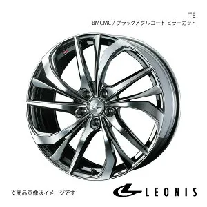 LEONIS/TE ランサーエボリューション10 CZ4A アルミホイール1本【18×8.0J 5-114.3 INSET42 BMCMC(ブラックメタルコート/ミラーカット)】0038784