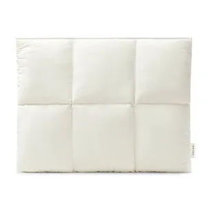 Comfyable Puffy Laptop Sleeve 16 Inch, Quilted Puffer Laptop Carrying Pillow Case Compatible for MacBook Pro M4 M3 M2 Pro/Max 2024 & M1 2021-2019, MacBook Air 15-in M4 2025 A3241 M3 M2 A2491, Rice