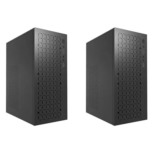 Pohmndz 2X MINI コンピュータケース M-ATX/ITX コンピュータ PC USB2.0 シャーシ サポート SSD 3.5インチ HDD ミニ PSU ケース