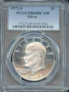 PCGS - アイゼンハワー・アイク・ダラー - 1ドル - 1972年 Sシルバー - PR-69-DCAM - 97429