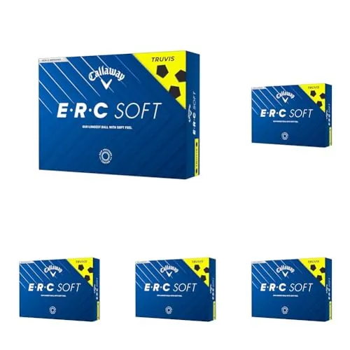 キャロウェイ(Callaway) ゴルフボール ERC SOFT 25 YLW TRUVIS 3ピース構造 トゥルービス・イエロー (× 5)