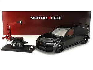 HONDA シビック タイプR (FL5) エンジンとアクセサリー付き 2020 ブラックパール/ MOTORHELIX 1/18 ミニカー