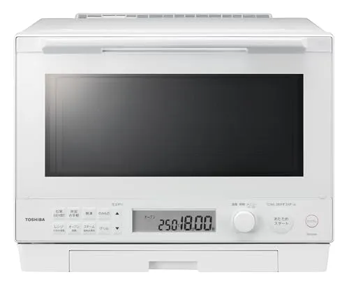 TOSHIBA(東芝) スチームオーブンレンジ 石窯ドーム 30L ER-XD100(W) グランホワイト 1段調理 手間なしお手入れ 簡単操作 フラットテーブル オーブンレンジ 電子レンジ