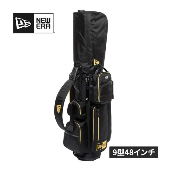 ニューエラゴルフ NEW ERA GOLF キャディーバッグ ベーシックポーチ付き 13534661 ブラック×ゴールド ゴルフ ゴルフ用品 ゴルフバッグ キャディバッグ