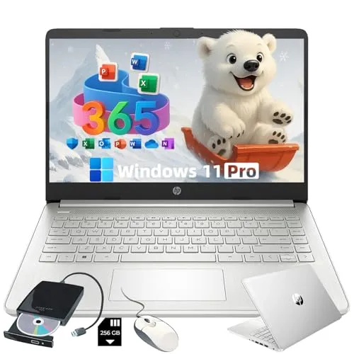 HP (エイチピー) フラッグシップ エブリデイ ノートパソコン - Win 11 Pro & AI-Powered 1-Y Office 365 ? Intelクアッドコア (最大3.4GHz) ? ロングバッテリー ? 16G RAM ? 128G U