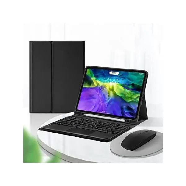 Galaxy Tab A8 10.5 '' 2022 Touch Keyboard Cover (SM-X200/X205/X207) Round Keys with Mouse Touchpad Slim Smart Magnetic Detachable BT Keyboard_並行輸入