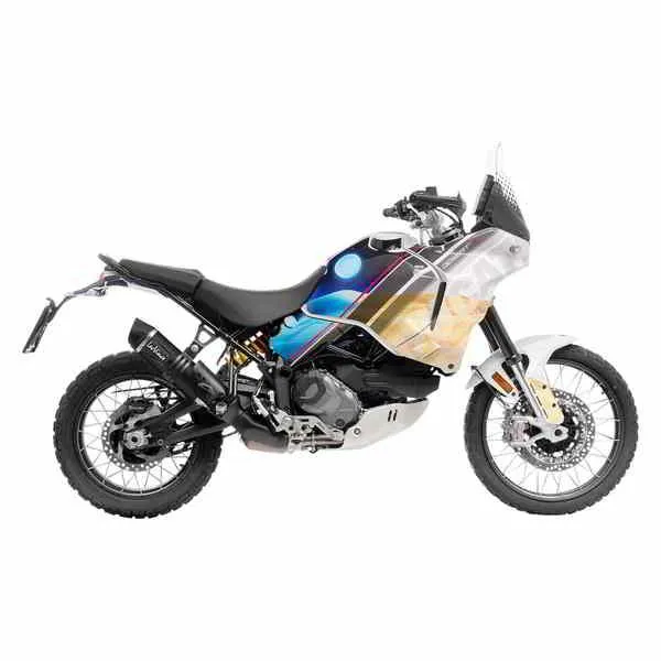 【並行輸入品】 レオビンチ LV One EVO スリップオンマフラー - ブラックエディション 14428EBU 18114443 LEOVINCE MUFFLER LV1 DESERTX BLK #DRAG