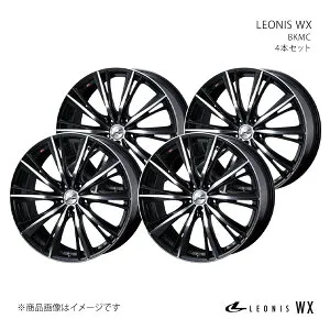 LEONIS WX クラウン 180系/FR 4ポットキャリパー アルミホイール 4本セット 0033905×4【18×8J 5-114.3 INSET42 BKMC】