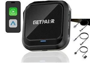 CarPlay AI Box ワイヤレス Android Auto対応 13搭載 カープレイワイヤレス化 車 2画面分割表示 GPS内蔵 Google Playアプリ (ブラック)