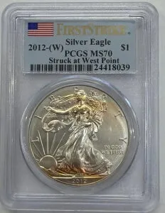 2012年 W アメリカンイーグル 99.9% シルバー PCGS グレード MS70 ファーストストライク