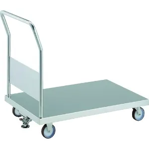 抗菌ステンレス天板台車 900X600 φ100NU ストッパ付 KAS-2-100NU-S