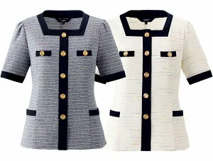 【取り寄せ】enjoie アンジョア ソフトジャケット 26720 (ZQ065) 17・19号 春夏 2025Spring＆SummerCollection