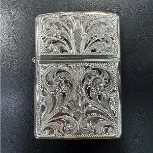 ZIPPO SILVER KING シルバーキング 26SLV-1NE Armor アーマー スターリングシルバー(純銀製)・5面手彫り彫刻 ジッポー