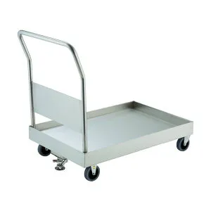 (LINEクーポン有)【個人宅配送不可】TRUSCO SSAR-2TBU-S 直送 代引不可・他メーカー同梱不可 ステンレス台車 オールSUS304 皿型台車 900X600 帯電防止U車輪 ストッパー付 SSAR2TBUS