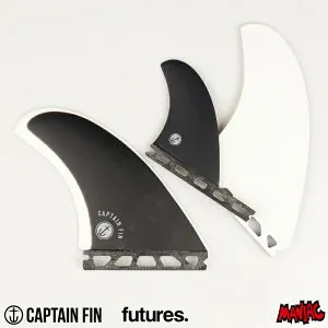 キャプテンフィン フューチャーフィン ツインフィン ツインスタビ 2＋1 CFツイン トレーラー CAPTAIN FIN CO. CF TWIN + TRAILER ブラック ファイバーグラス FUTURES. フューチャーフィン ショート用 ショ