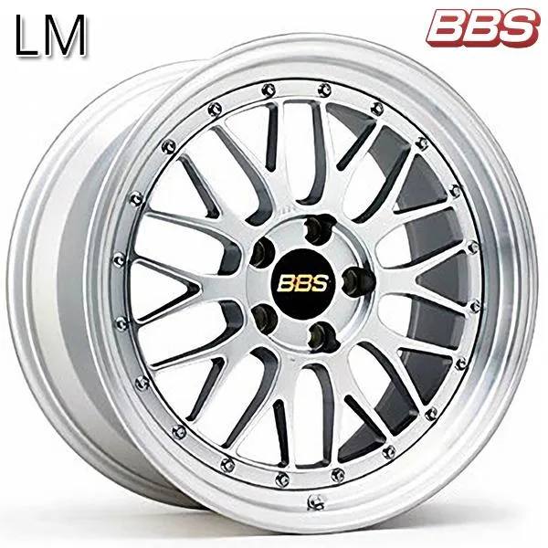 BBS LM 【LM230】 20インチ 9.5J 5H120 +37 ダイヤモンドシルバーXリム/シルバーダイヤカット(DS-SLD) アルミホイール単品 4本セット 送料無料