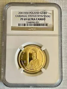 ポーランド 2001 MW Cardinal Stefan Wyszynski 200 ズロチチ ゴールド NGC PF69 UC SKU# 2863