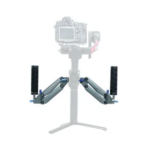 DF DIGITALFOTO Z軸 デュアル ハンドルグリップ 両手持ち NATOレール付き 30%垂直減衰 軽量 最大耐荷重5kg 正立&倒立 切り替え DJI RS4 /RS4 Pro/RS3 / RS3 Pro/RS3 Mini/RS4 Mini/RS2 / RSC2ジンバル用