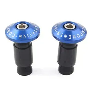 7/8 ''オートバイバイクハンドルバーグリップ CNC ハンドルバーエンドキャッププラグスライダーブルー 7/8'' Motorcycle Bike Handlebar Grips CNC Handle Bar End Cap Plugs Slider Blue 【並行輸入品】