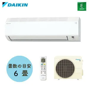 ダイキン工業(DAIKIN) ルームエアコン Eシリーズ 2.2kW (室内機 F225ATES-W 室外機 R225AES) おもに6畳用 2025年モデル S225ATES-W【在庫有り】