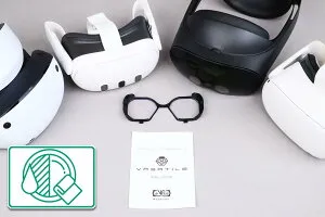 VRメガネ【Meta Quest3、PSVR2、Meta Quest Pro、Quest2、PICO4、Varjo、HTC VIVEシリーズ対応】ヘッドマウントディスプレイ専用メガネフレーム VRsatile/ヴァーサタイル（曇り防止加工「アメイジングコート