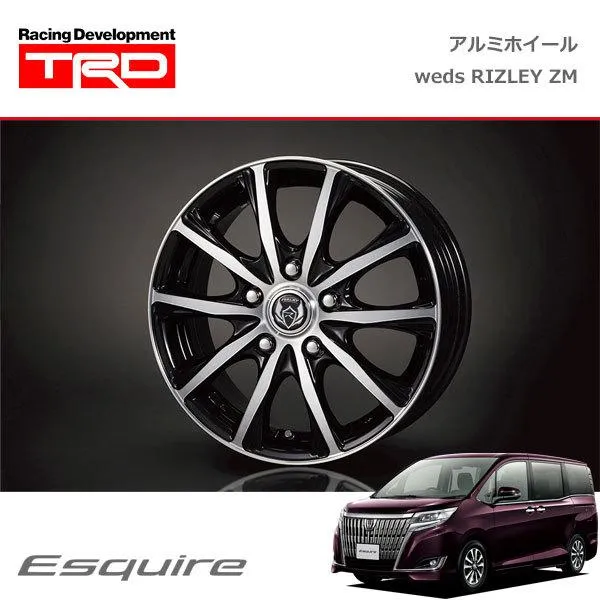 TRD アルミホイール weds RIZLEY ZM 15インチ 4本セット 1台分 エスクァイア ZRR80G 18/06～19/01 除く4WD車、キー付ホイールナット(純正用品)付車