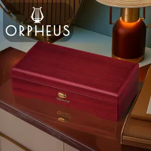 【誕生日・記念日の贈り物に】カスタムメイドオルゴール72弁 ORPHEUS（オルフェウス） 日本製 半ツヤ仕上げ 木製 ワインレッド 受注生産 本格 高級【EX308】 長く愛せる 豊かな音色 インテリア