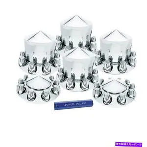 クロームカバー クロム先の尖った車軸カバーコンボキットw/ 33mm標準ナットカバーとナットカバーツール Chrome Pointed Axle Cover Combo Kit w/ 33mm Standard Nut Cover & Nut Cover Tool【並行輸入品】